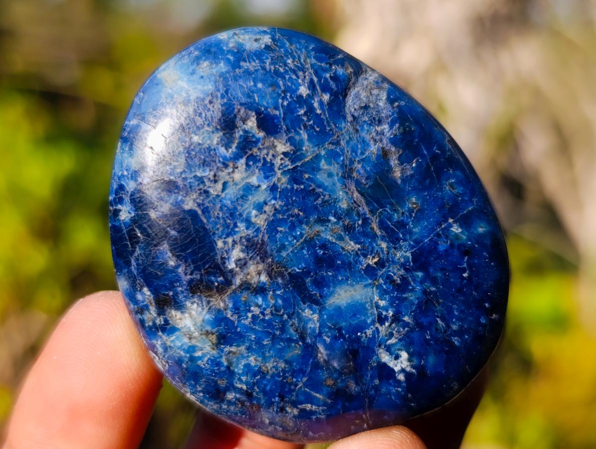 Polished Rare Dumortierite Galets x 24 From Madagascar - Toprock Gemstones and Minerals 