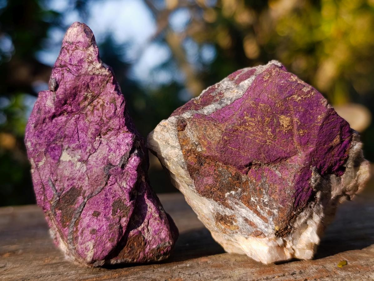 Natural Metallic Cobbed Purpurite Specimens x 12 From Erongo, Namibia - Toprock Gemstones and Minerals 