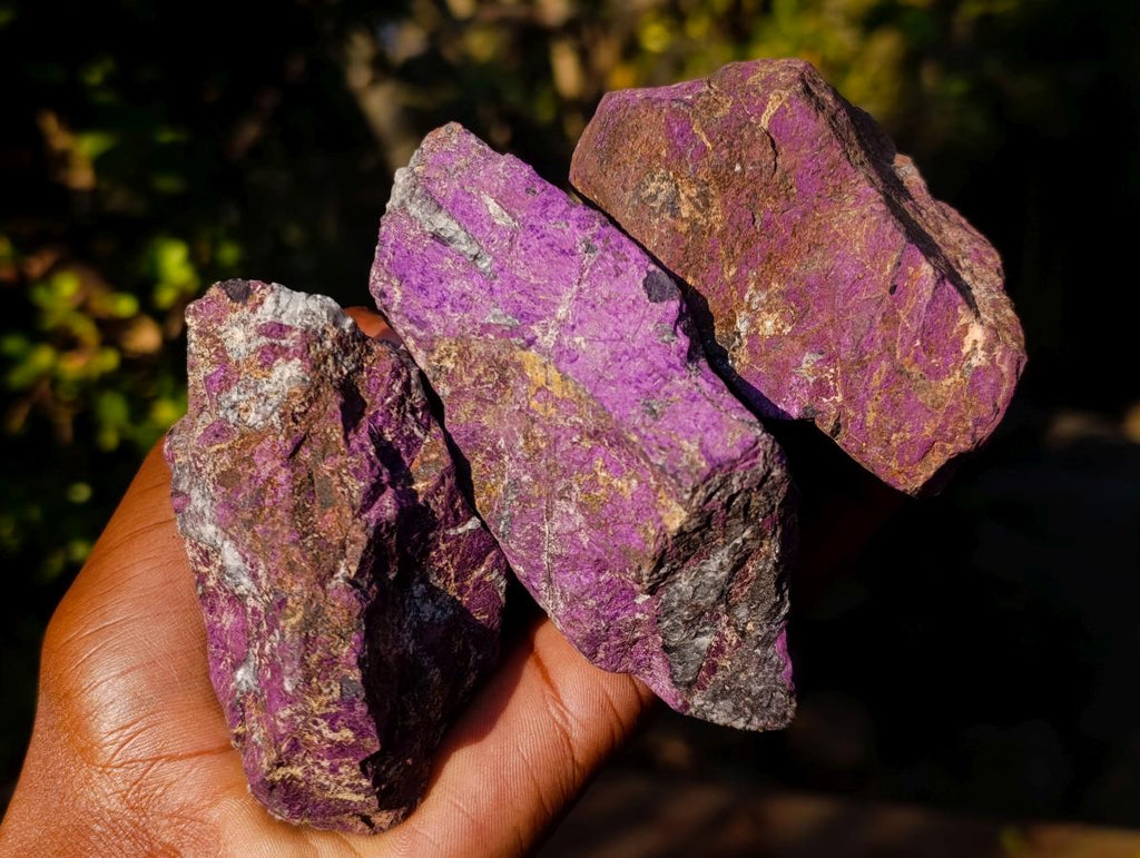 Natural Metallic Cobbed Purpurite Specimens x 12 From Erongo, Namibia - Toprock Gemstones and Minerals 