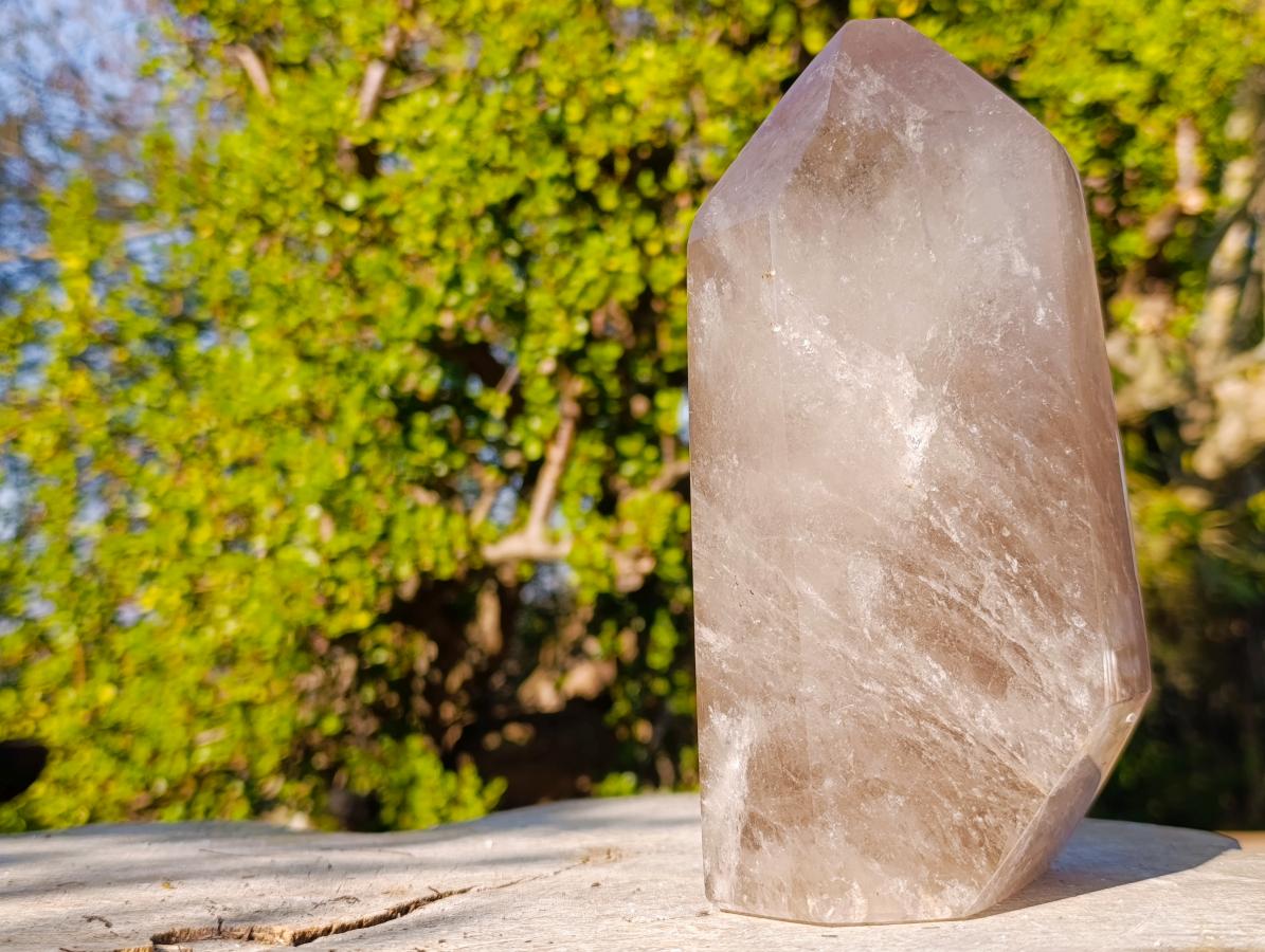 Polished Large Smokey Quartz Crystal x 1 From Madagascar - Toprock Gemstones and Minerals 