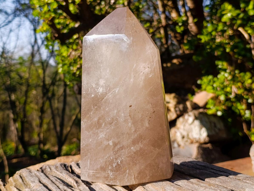 Polished Large Smokey Quartz Crystal x 1 From Madagascar - Toprock Gemstones and Minerals 