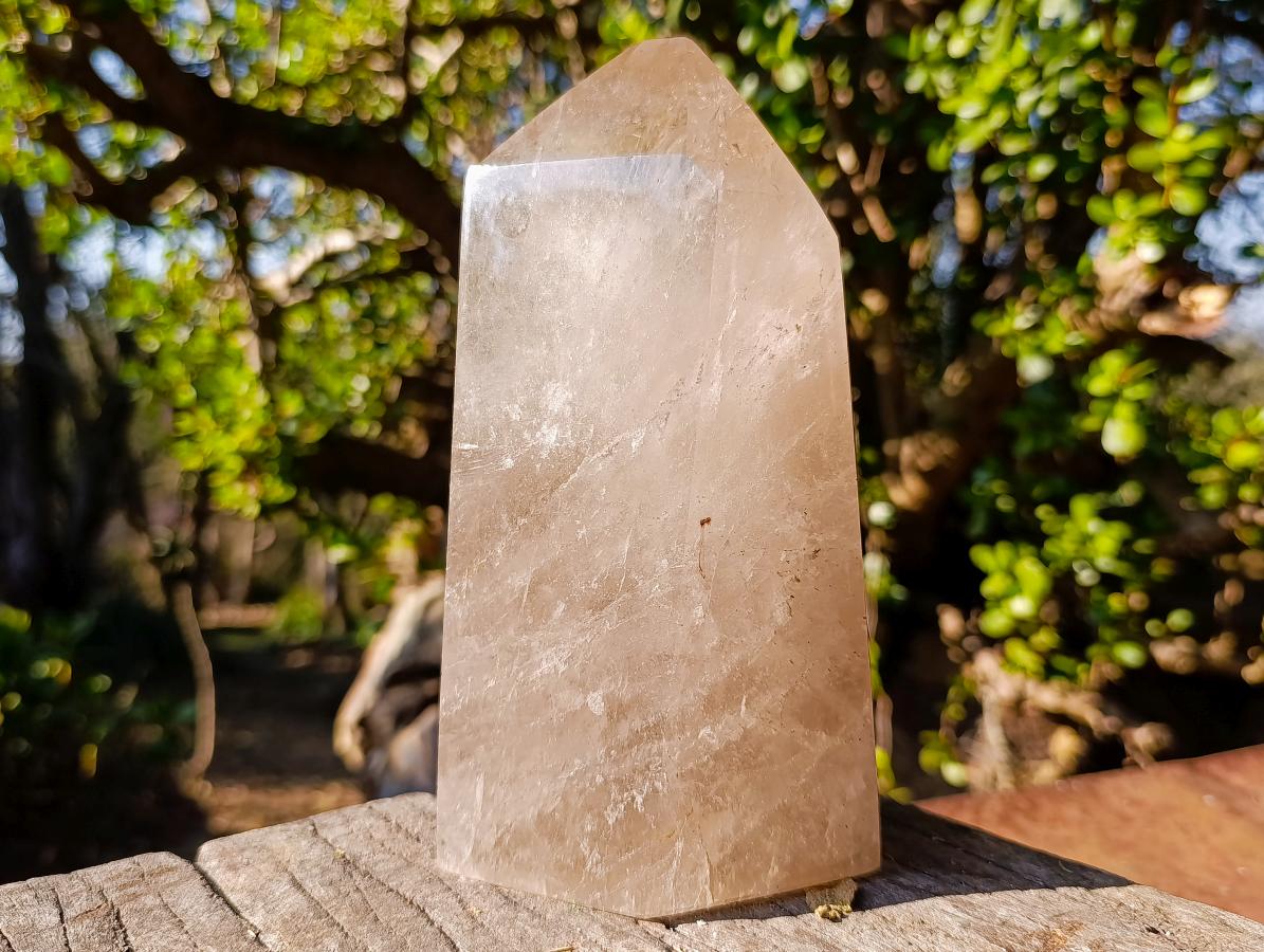 Polished Large Smokey Quartz Crystal x 1 From Madagascar - Toprock Gemstones and Minerals 