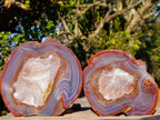 Polished One Side Red Shashe River Agate Slices x 6 From Shashe River, Zimbabwe - Toprock Gemstones and Minerals 