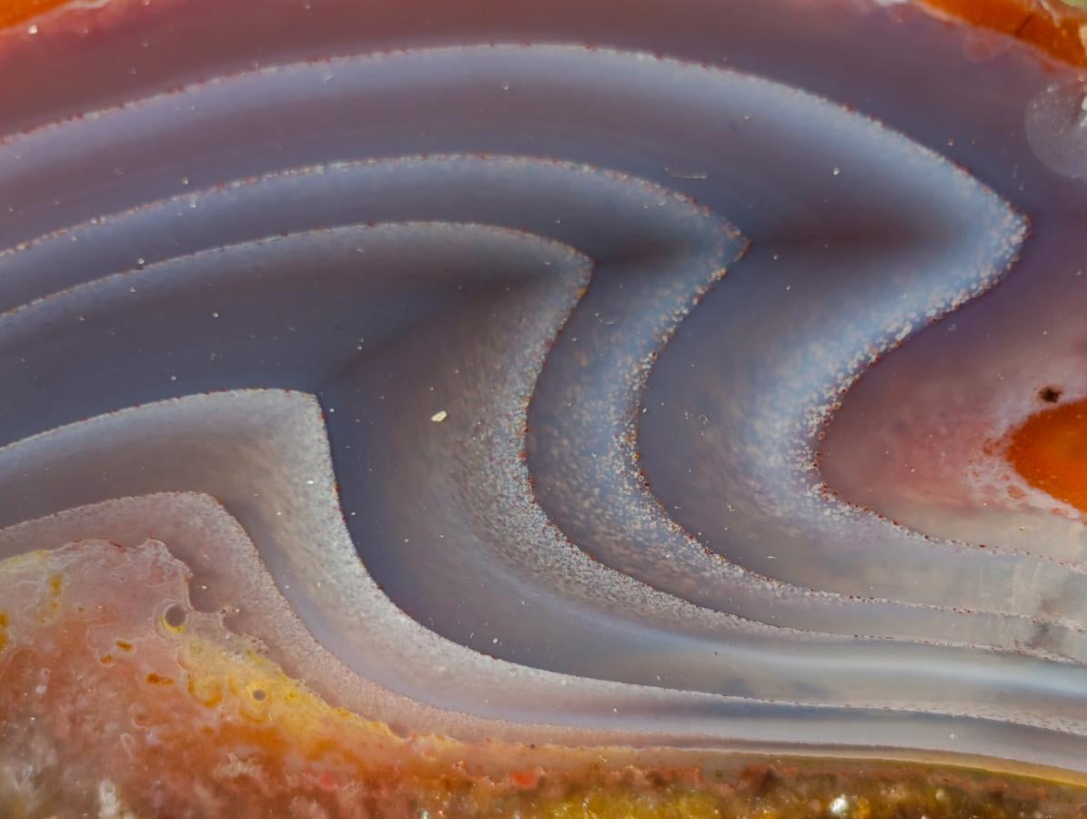 Polished One Side Red Shashe River Agate Slices x 6 From Shashe River, Zimbabwe - Toprock Gemstones and Minerals 