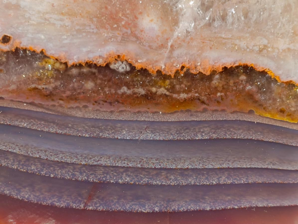 Polished One Side Red Shashe River Agate Slices x 6 From Shashe River, Zimbabwe - Toprock Gemstones and Minerals 