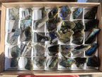 Polished on One Side Labradorite Slices x 35 From Madagascar - Toprock Gemstones and Minerals 