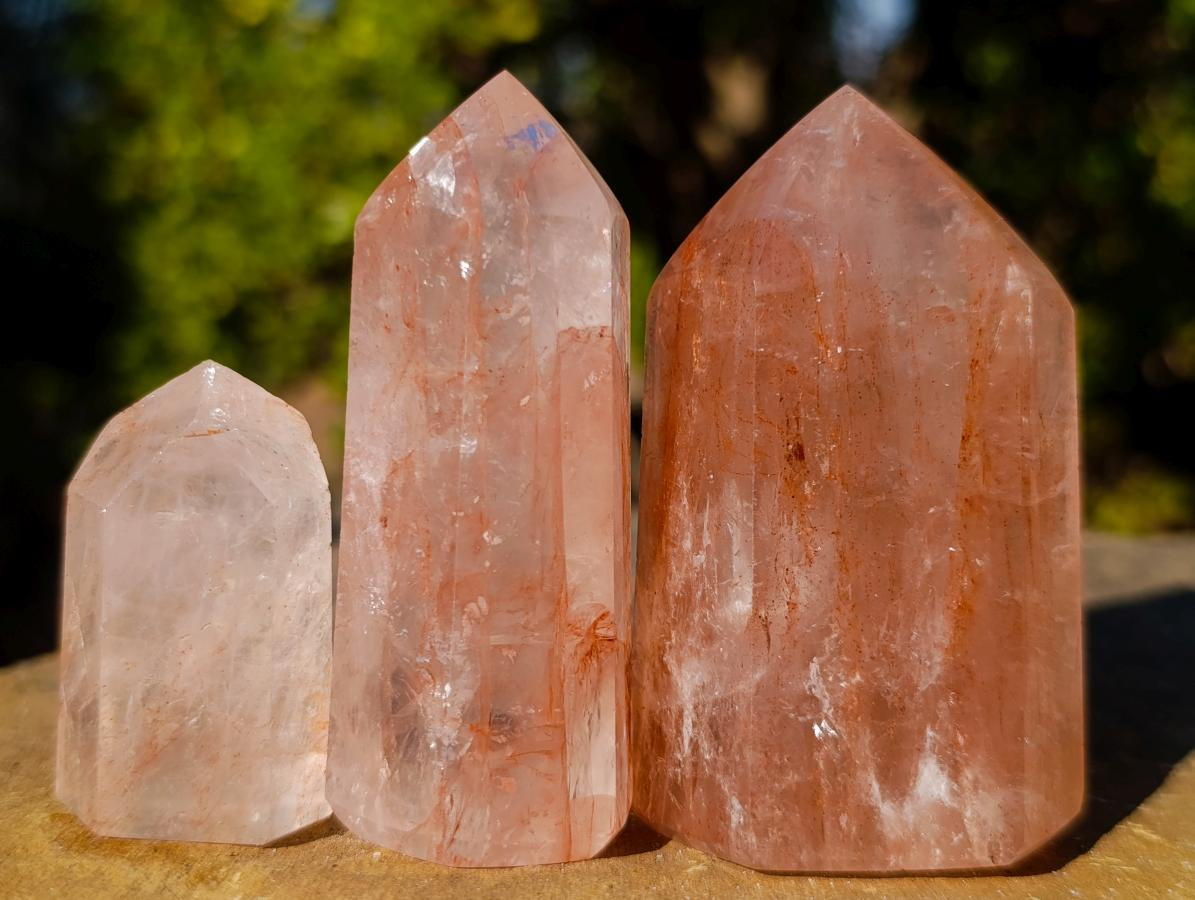 Polished Red Hematoid Quartz Display Crystals x 24 From Madagascar - Toprock Gemstones and Minerals 