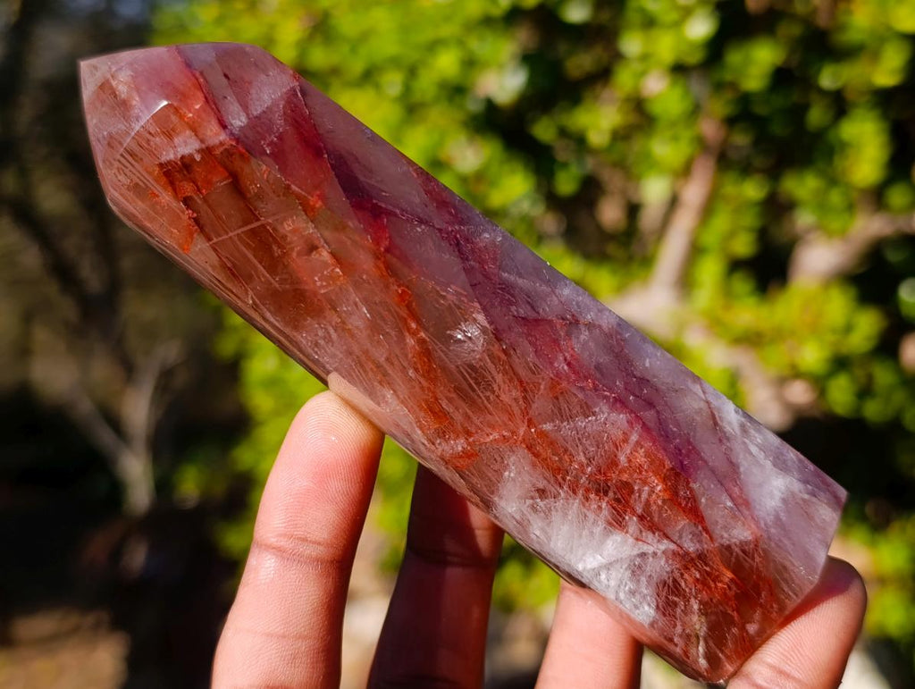 Polished Red Hematoid Quartz Display Crystals x 24 From Madagascar - Toprock Gemstones and Minerals 