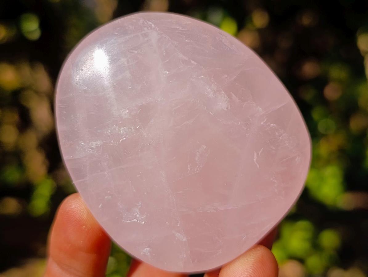 Polished Gemmy Rose Quartz Palm Stones x 29 From Madagascar - Toprock Gemstones and Minerals 