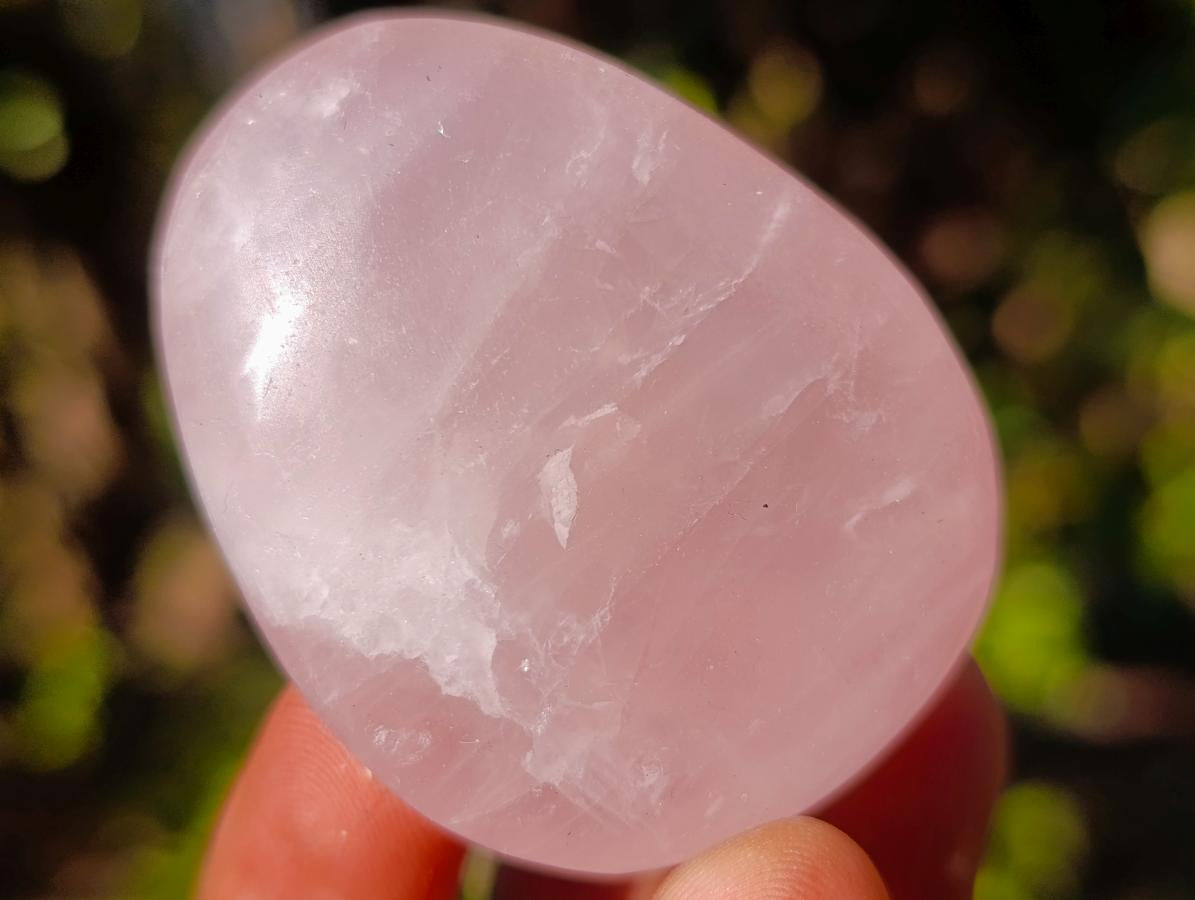 Polished Gemmy Rose Quartz Palm Stones x 29 From Madagascar - Toprock Gemstones and Minerals 