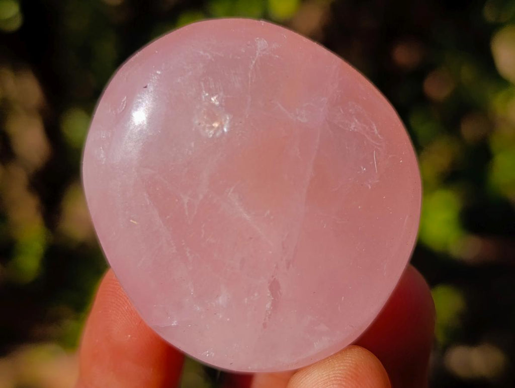 Polished Gemmy Rose Quartz Palm Stones x 29 From Madagascar - Toprock Gemstones and Minerals 