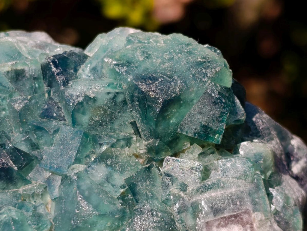 Natural Green Cubic Fluorite Specimens x 2 From Mandrosonoro, Madagascar - Toprock Gemstones and Minerals 