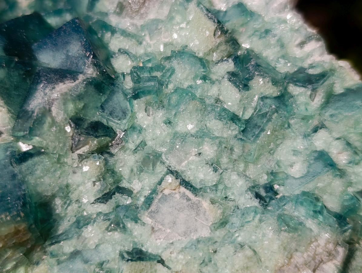 Natural Green Cubic Fluorite Specimens x 2 From Mandrosonoro, Madagascar - Toprock Gemstones and Minerals 