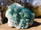 Natural Green Cubic Fluorite Specimens x 2 From Mandrosonoro, Madagascar - Toprock Gemstones and Minerals 