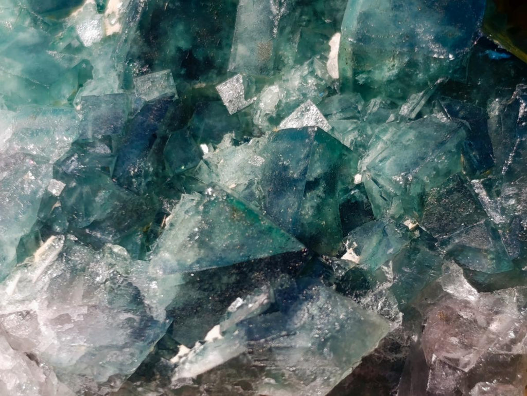 Natural Green Cubic Fluorite Specimens x 2 From Mandrosonoro, Madagascar - Toprock Gemstones and Minerals 