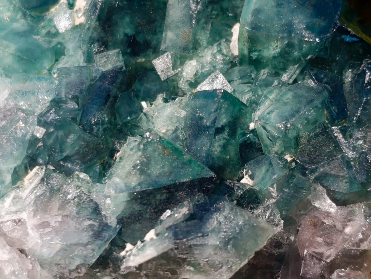 Natural Green Cubic Fluorite Specimens x 2 From Mandrosonoro, Madagascar - Toprock Gemstones and Minerals 