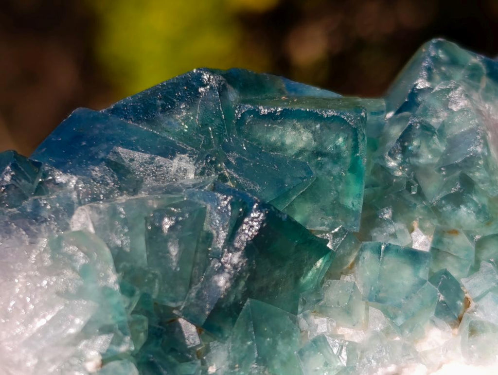 Natural Green Cubic Fluorite Specimens x 2 From Mandrosonoro, Madagascar - Toprock Gemstones and Minerals 