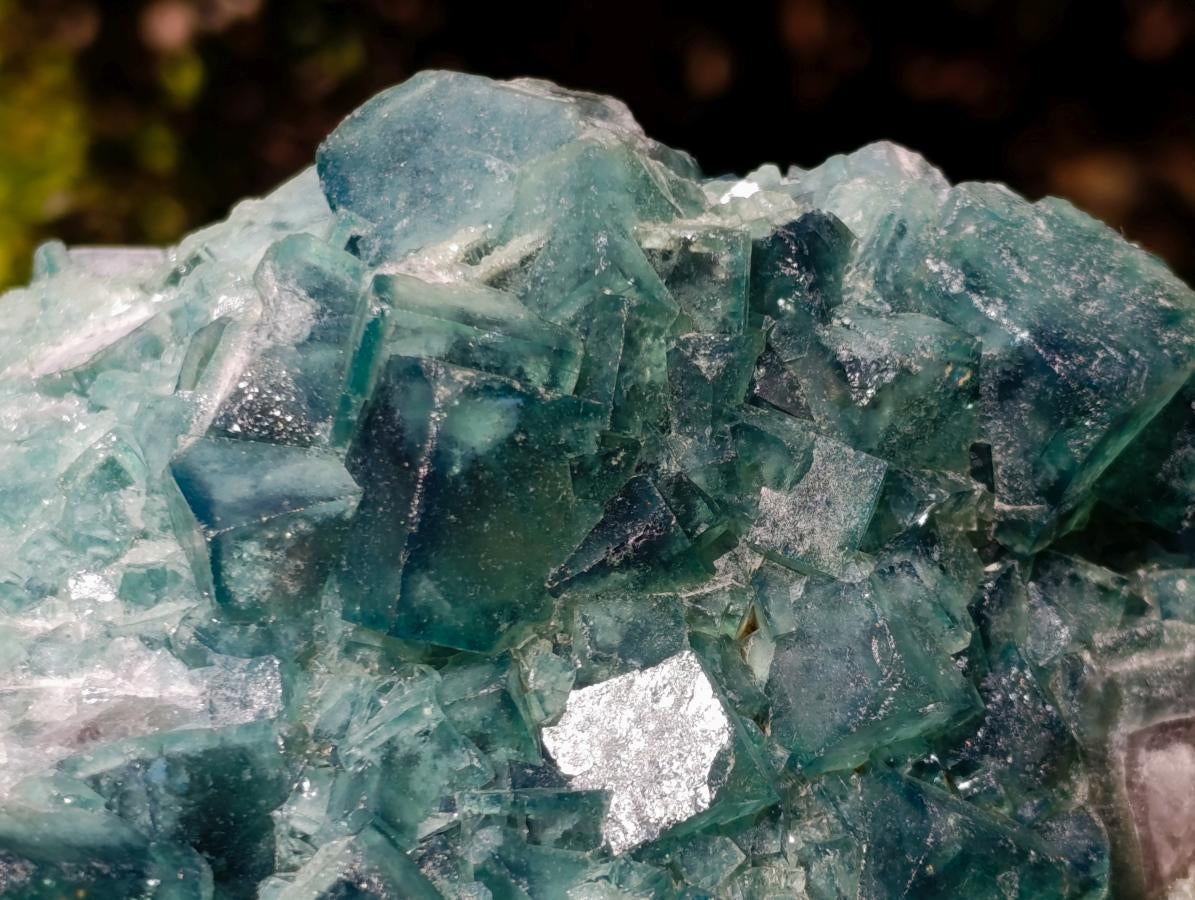 Natural Green Cubic Fluorite Specimens x 2 From Mandrosonoro, Madagascar - Toprock Gemstones and Minerals 
