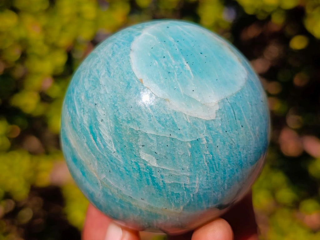 Polished Amazonite Spheres x 3 From Madagascar - Toprock Gemstones and Minerals 
