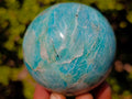 Polished Amazonite Spheres x 3 From Madagascar - Toprock Gemstones and Minerals 
