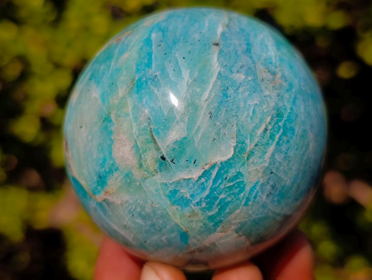 Polished Amazonite Spheres x 3 From Madagascar - Toprock Gemstones and Minerals 