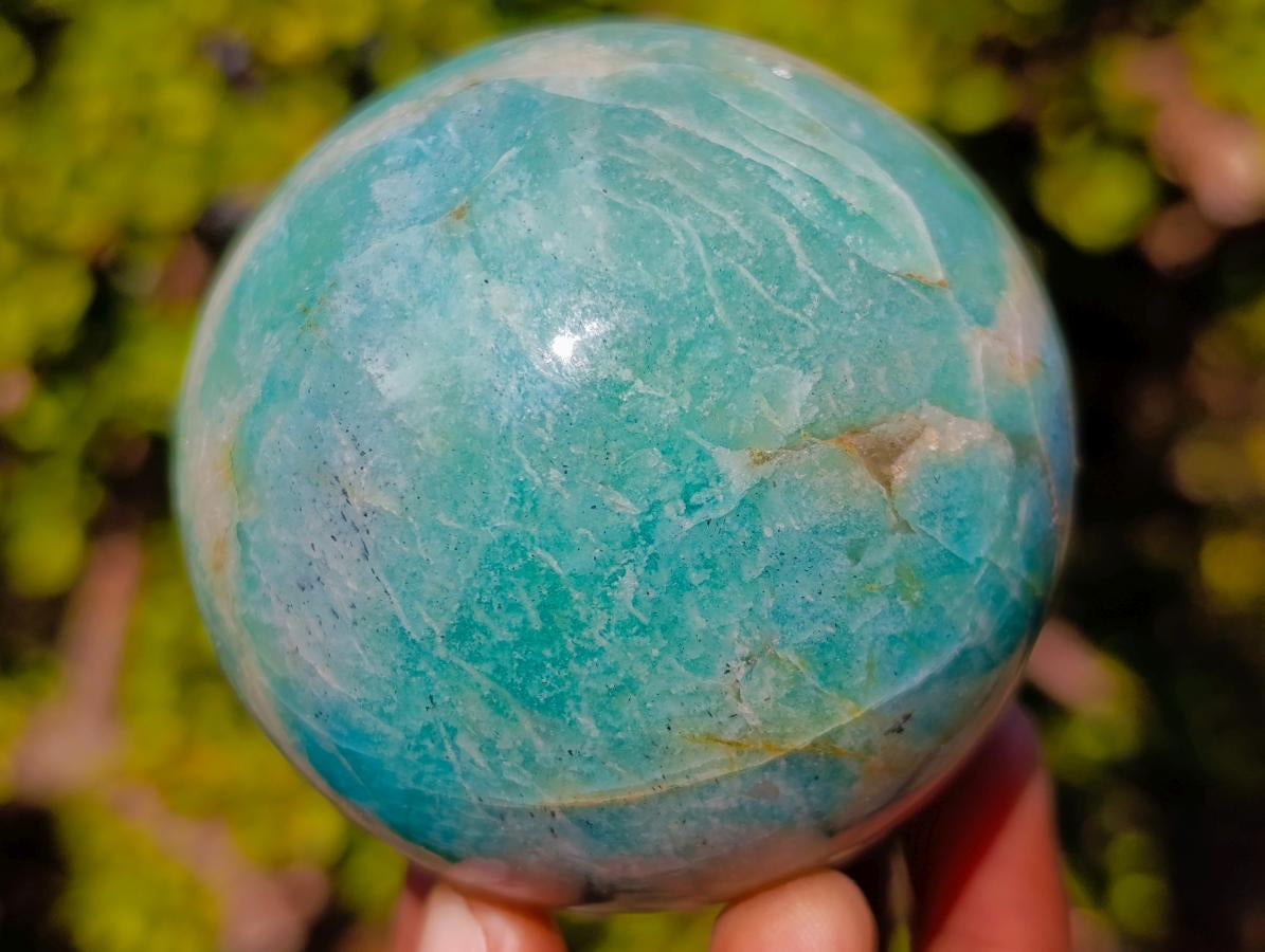 Polished Amazonite Spheres x 3 From Madagascar - Toprock Gemstones and Minerals 