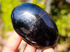 Polished Black Tourmaline Galets x 12 From Madagascar - Toprock Gemstones and Minerals 