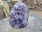 Polished Large Purple Chevron Amethyst Standing Display Piece x 1 From Madagascar - Toprock Gemstones and Minerals 