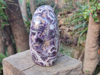 Polished Large Purple Chevron Amethyst Standing Display Piece x 1 From Madagascar - Toprock Gemstones and Minerals 