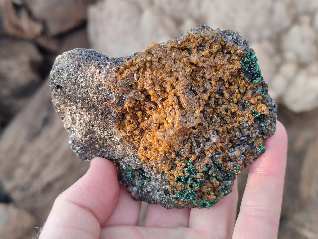 Natural Ball Malachite Specimens on Dolomite x 2 From Mindingi Mine, Congo - Toprock Gemstones and Minerals 