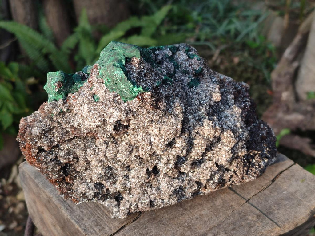 Natural Ball Malachite Specimens on Dolomite x 2 From Mindingi Mine, Congo - Toprock Gemstones and Minerals 