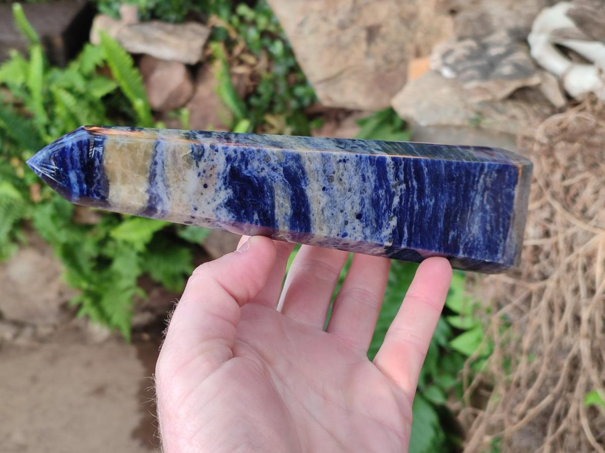 Polished Large Sodalite Display Towers x 2 From Kunene River, Namibia - Toprock Gemstones and Minerals 