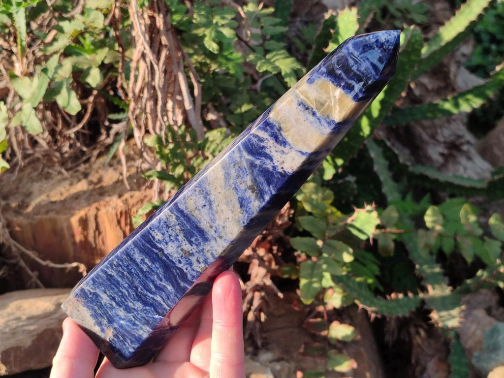 Polished Large Sodalite Display Towers x 2 From Kunene River, Namibia - Toprock Gemstones and Minerals 