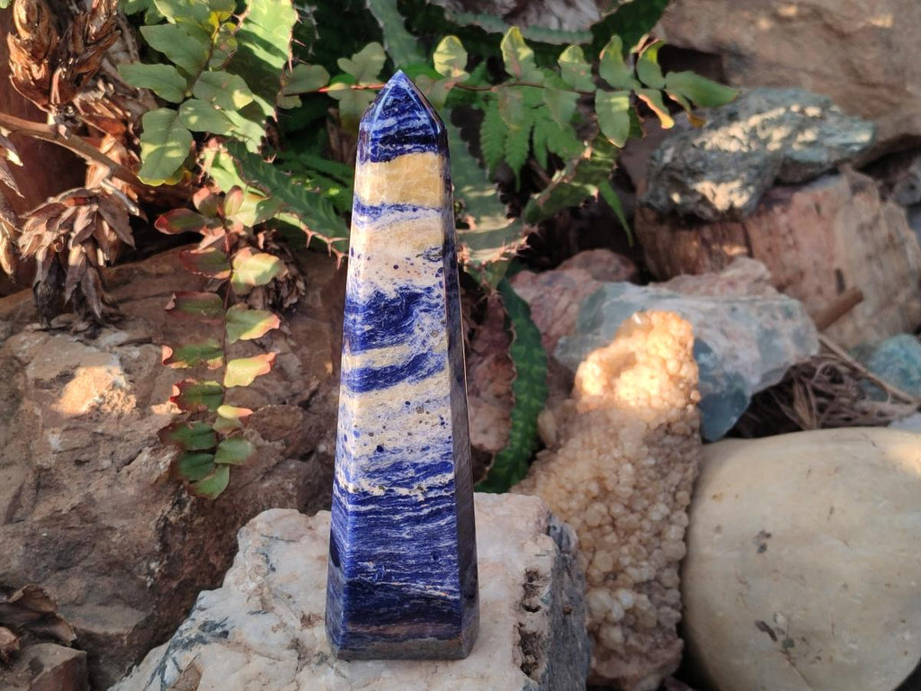 Polished Large Sodalite Display Towers x 2 From Kunene River, Namibia - Toprock Gemstones and Minerals 