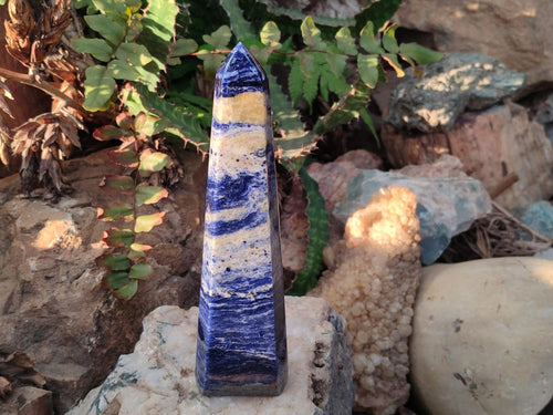 Polished Large Sodalite Display Towers x 2 From Kunene River, Namibia - Toprock Gemstones and Minerals 