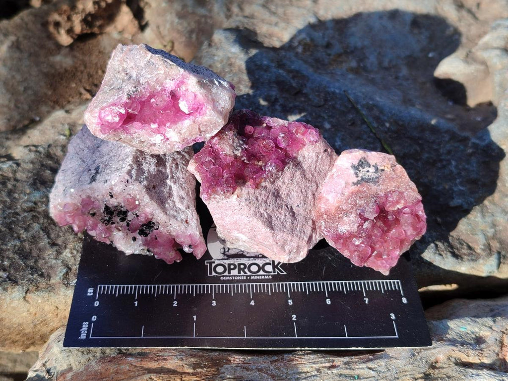 Natural Mini Spherocobaltite Specimens x 20 From Musonoi Mine, Congo - Toprock Gemstones and Minerals 