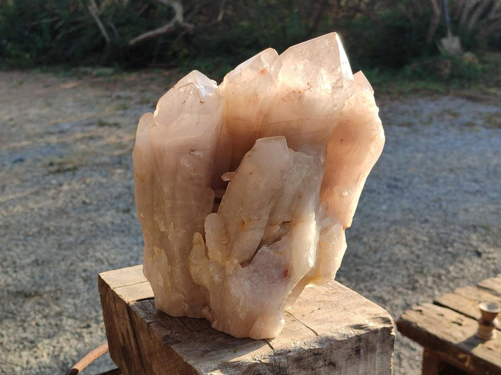 Natural XL Smokey Angolan Quartz Cluster with Polished Terminations x 1 From Angola - Toprock Gemstones and Minerals 