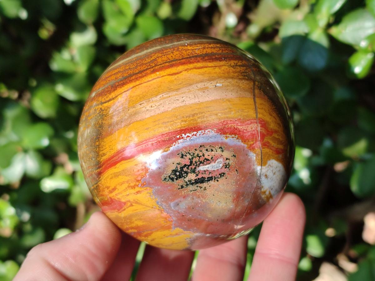 Polished Ocean Jasper Spheres x 3 From Northwest Coast, Madagascar - Toprock Gemstones and Minerals 