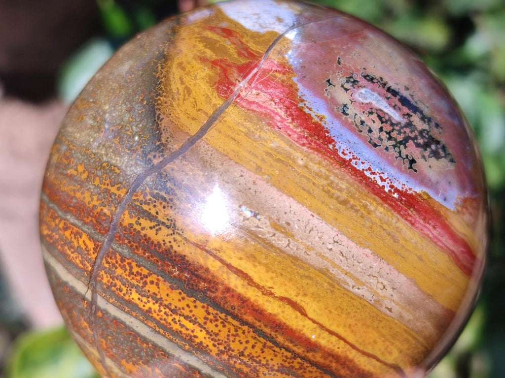 Polished Ocean Jasper Spheres x 3 From Northwest Coast, Madagascar - Toprock Gemstones and Minerals 