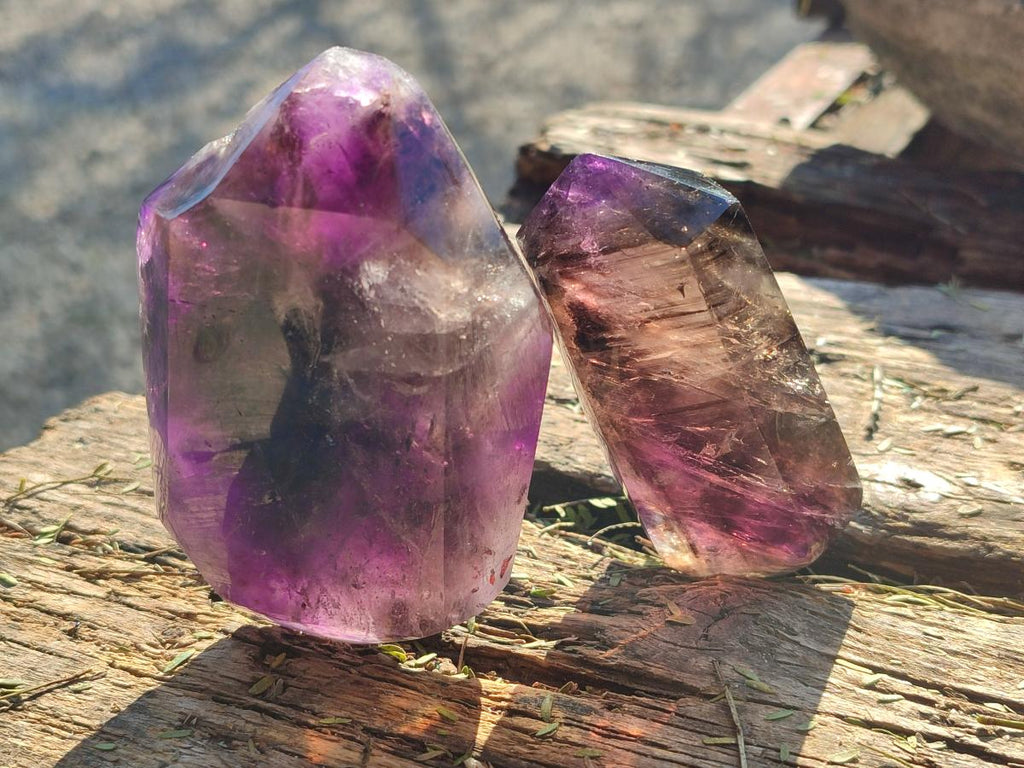 Polished Mixed Multi Mineral Double Terminated Crystals x 6 From Madagascar - Toprock Gemstones and Minerals 