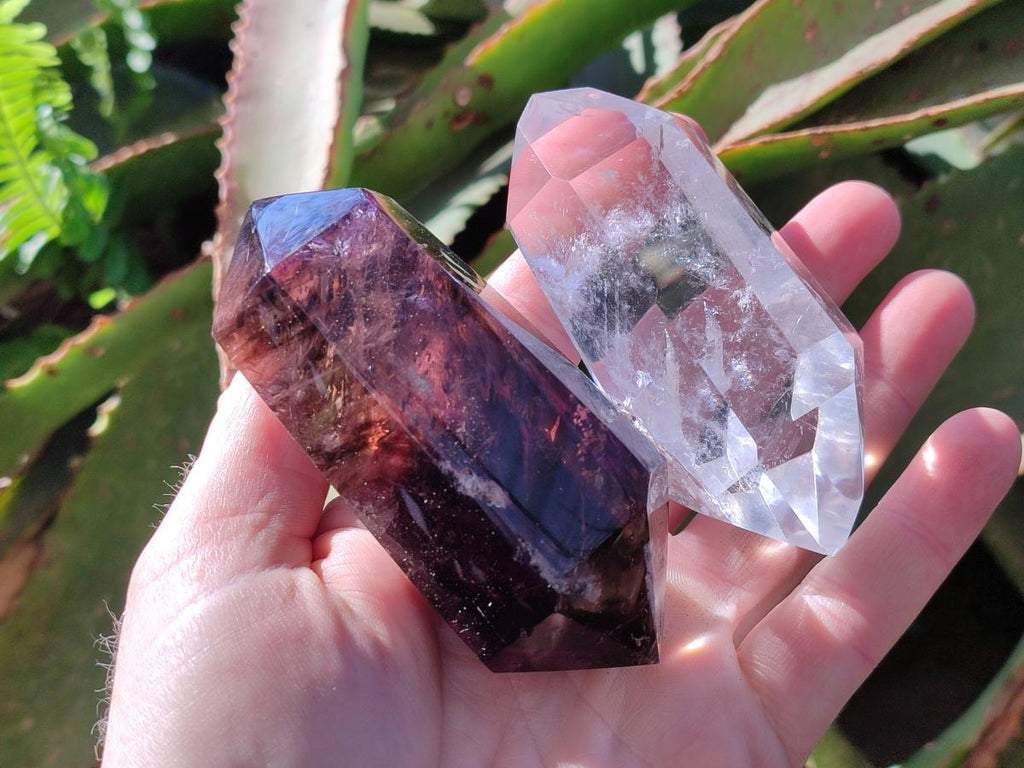 Polished Mixed Multi Mineral Double Terminated Crystals x 6 From Madagascar - Toprock Gemstones and Minerals 