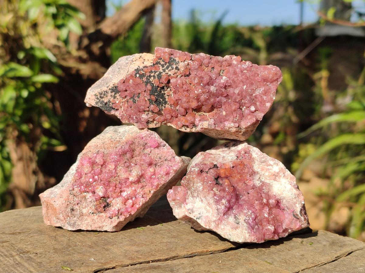 Natural Spherocobaltite Specimens x 6 From Musonoi Mine, Congo - Toprock Gemstones and Minerals 