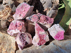 Natural Spherocobaltite Specimens x 6 From Musonoi Mine, Congo - Toprock Gemstones and Minerals 