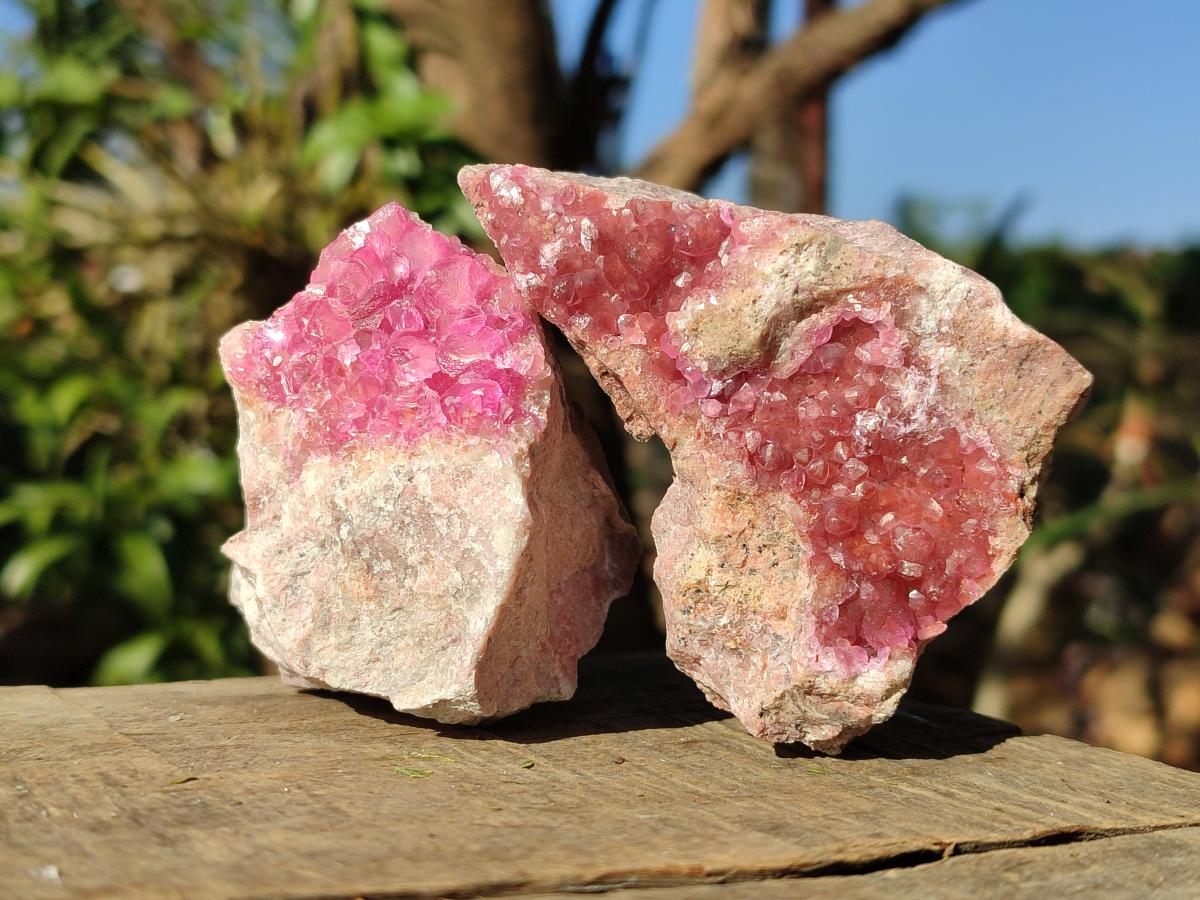 Natural Spherocobaltite Specimens x 6 From Musonoi Mine, Congo - Toprock Gemstones and Minerals 