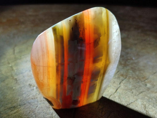 Polished Red Shashe River Agate Standing Display Pieces and Free Forms x 6 From Shashe River, Zimbabwe - Toprock Gemstones and Minerals 