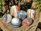 Polished Red Shashe River Agate Standing Display Pieces and Free Forms x 6 From Shashe River, Zimbabwe - Toprock Gemstones and Minerals 