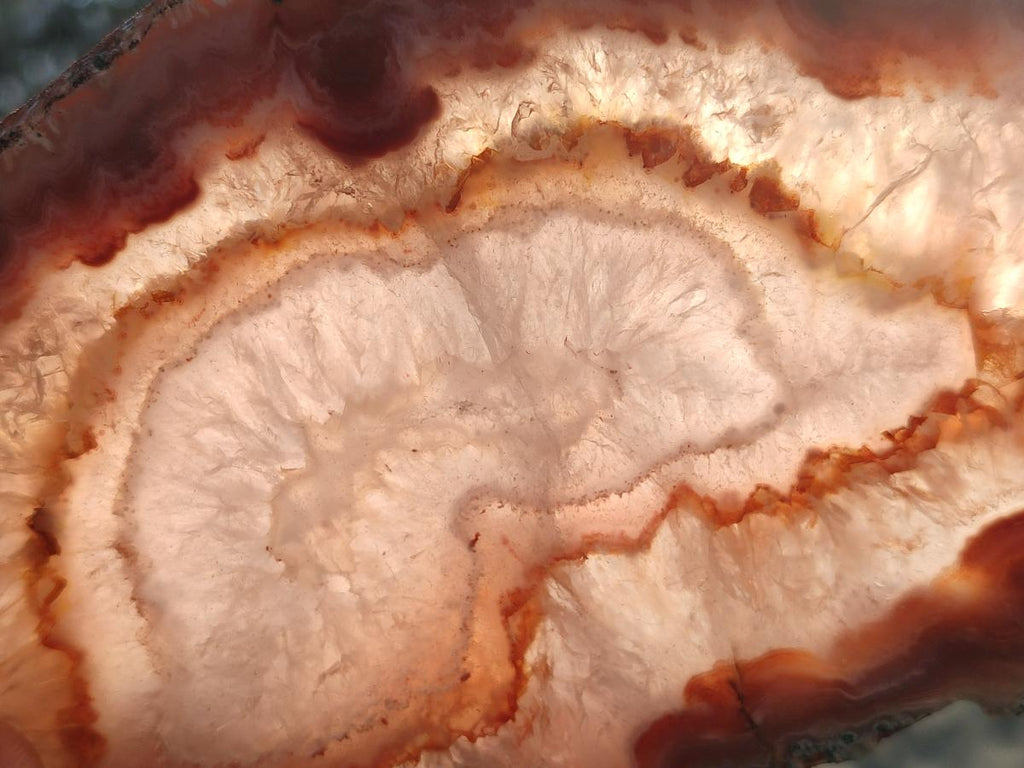 Polished One Side Red Shashe River Agate Slices x 4 From Shashe River, Zimbabwe - Toprock Gemstones and Minerals 