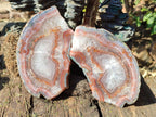 Polished One Side Red Shashe River Agate Slices x 4 From Shashe River, Zimbabwe - Toprock Gemstones and Minerals 