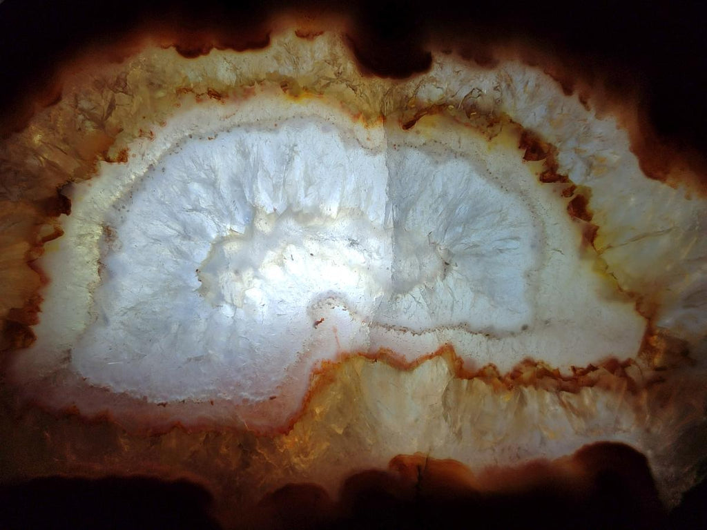 Polished One Side Red Shashe River Agate Slices x 4 From Shashe River, Zimbabwe - Toprock Gemstones and Minerals 