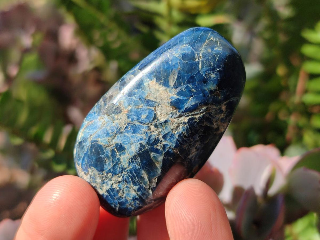 Polished Rare Dumortierite Galets x 24 From Madagascar - Toprock Gemstones and Minerals 